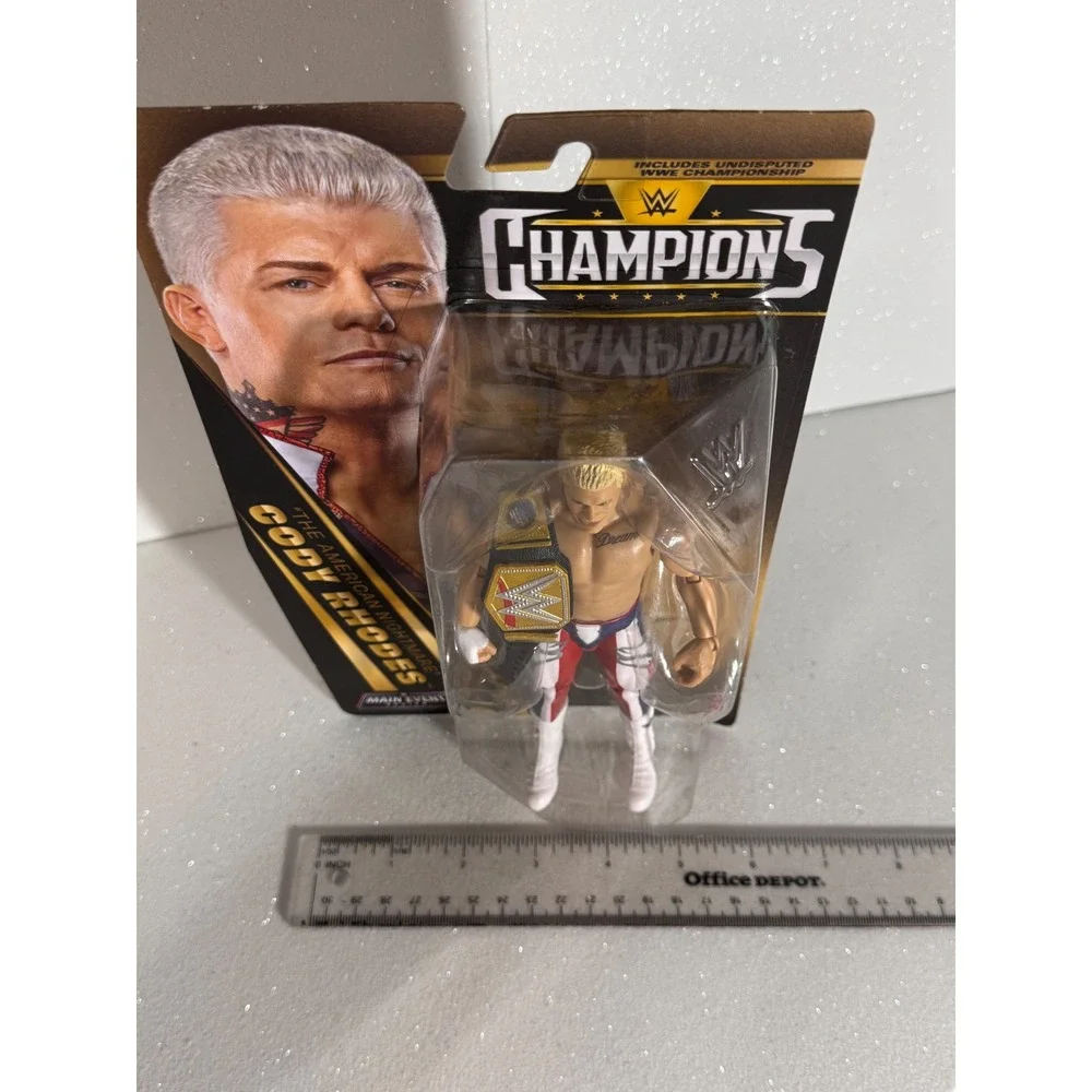 WWE Champions Cody Rhodes Action Figure Main Event Series Mattel Undisputed Belt